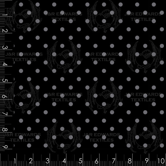 Dots Gray on Black