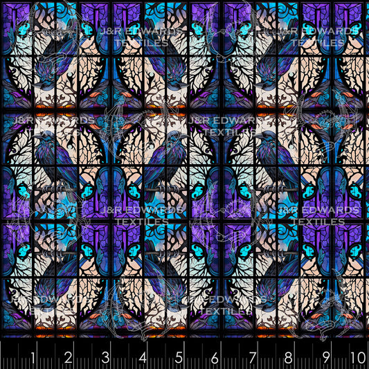Stained Glass Raven