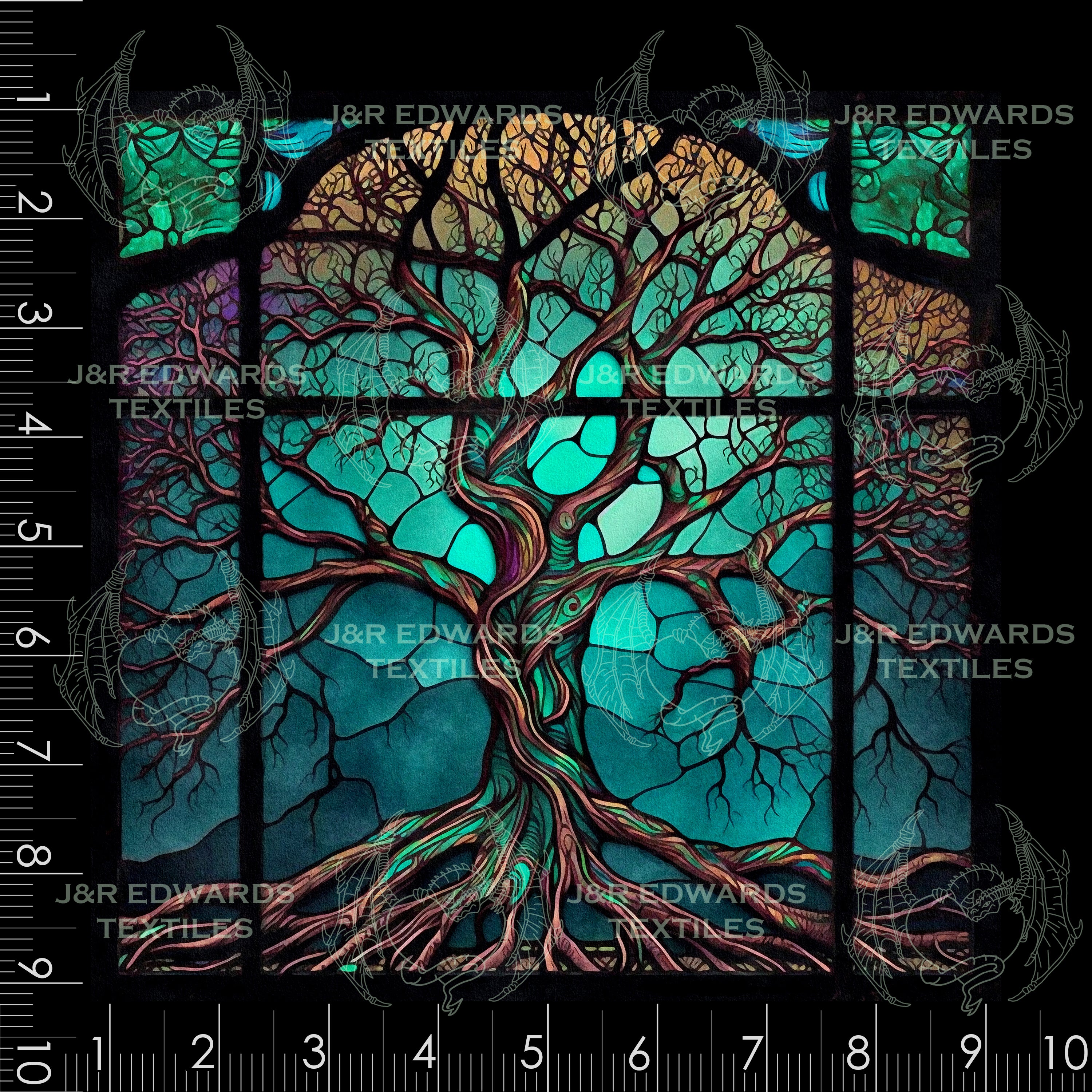 Panel Stained Glass Tree – J&R Edwards Textiles