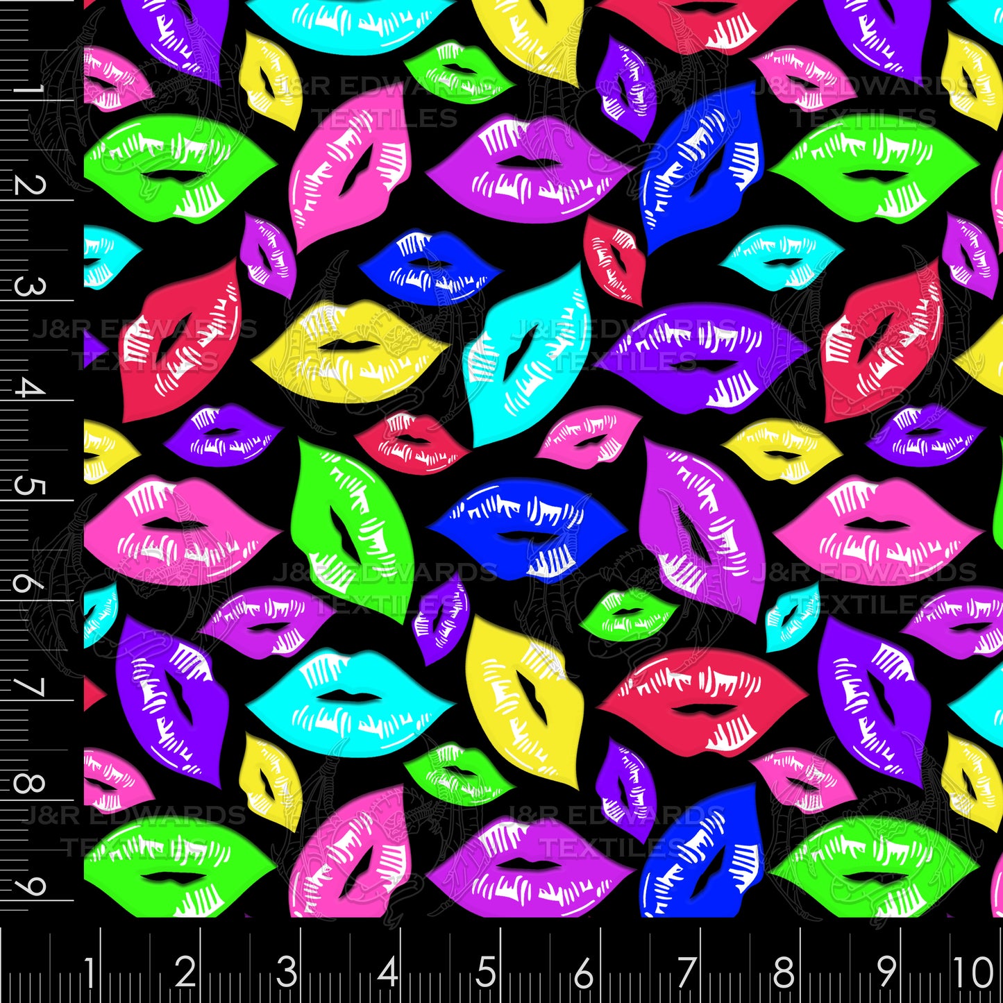 Pop Art Lips on Black