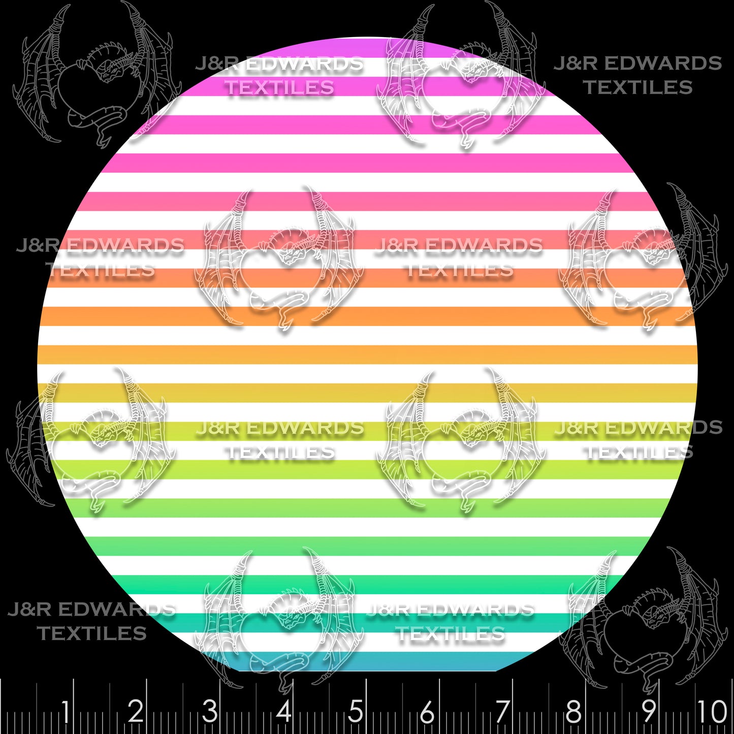 Rainbow Stripes Clear Vinyl