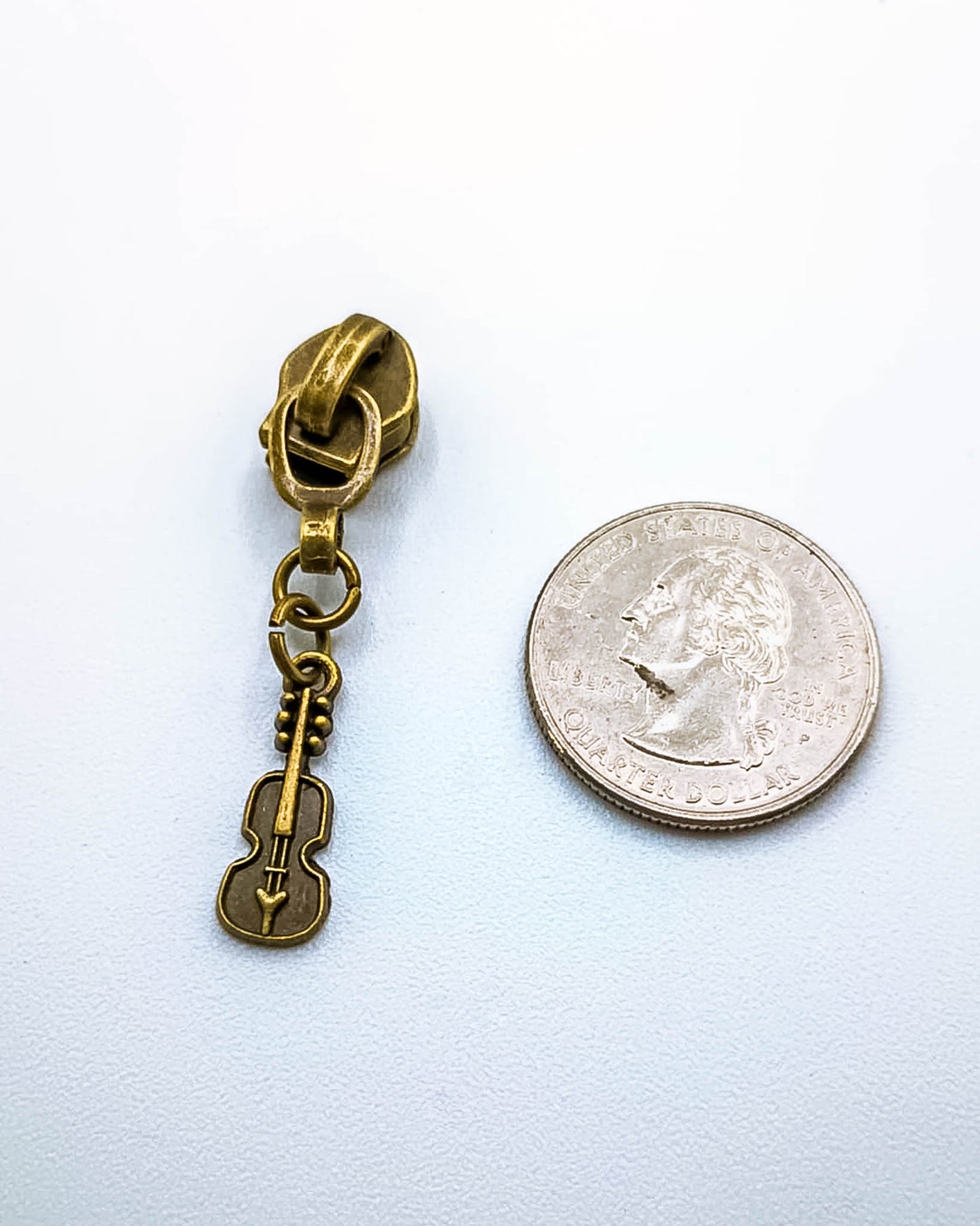 Bronze Music Notes Zipper Pull